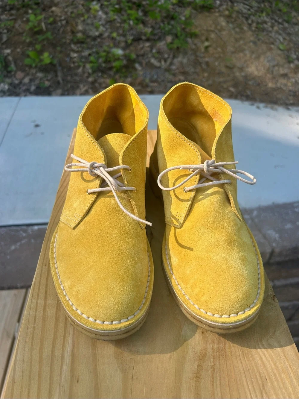 Vintage Kate Spade Mustard Suede Chukka Ankle Boots Women’s 8 Boho Preppy